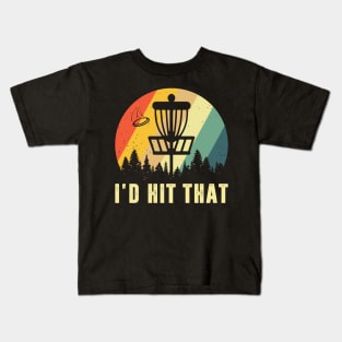 Disc Golf Funny I'm Here To Hit Trees And Curse Golfs Kids T-Shirt